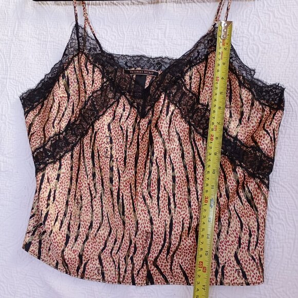 Victorias Secret Lace Trim Animal Print Camisole XL Pijama - Picture 6 of 6